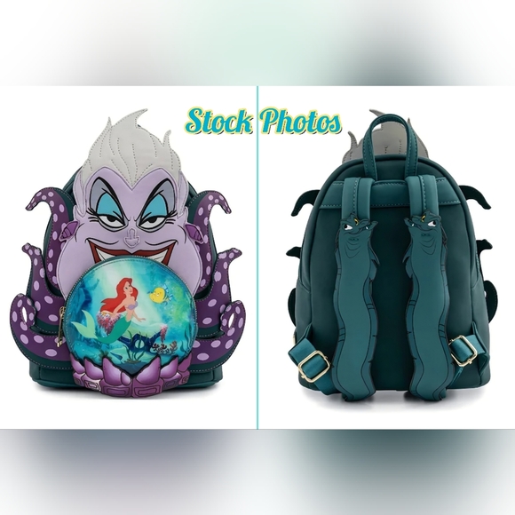 disney villains scene ursula crystal ball mini backpack Loungefly Show off your Disney fandom with this The Little Mermaid Ursula Crystal Ball Flap Wallet Loungefly Disney Little Mermaid Villains